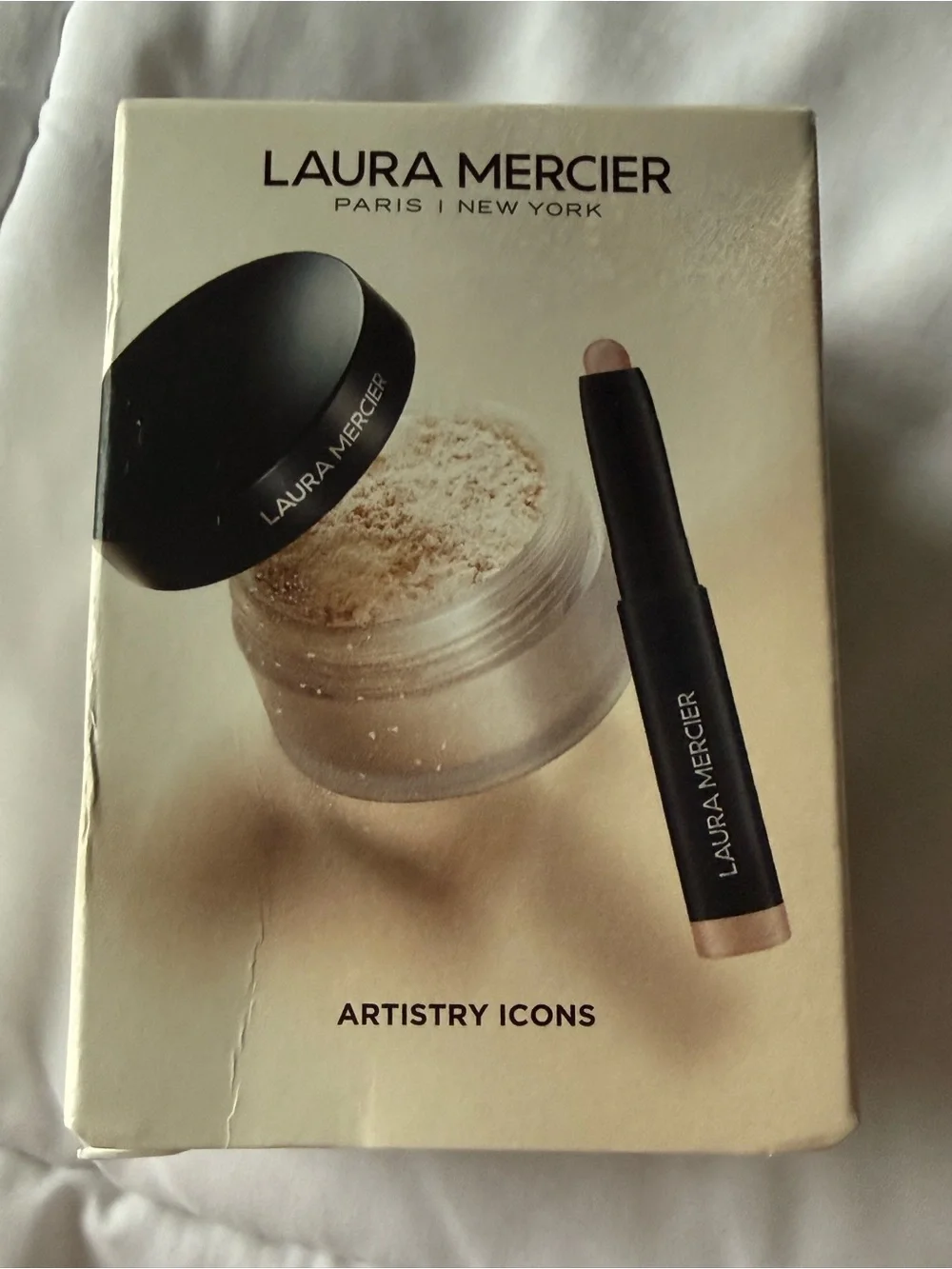laura mercier Loose Setting Powder & Highlight Stick in Beige and Black